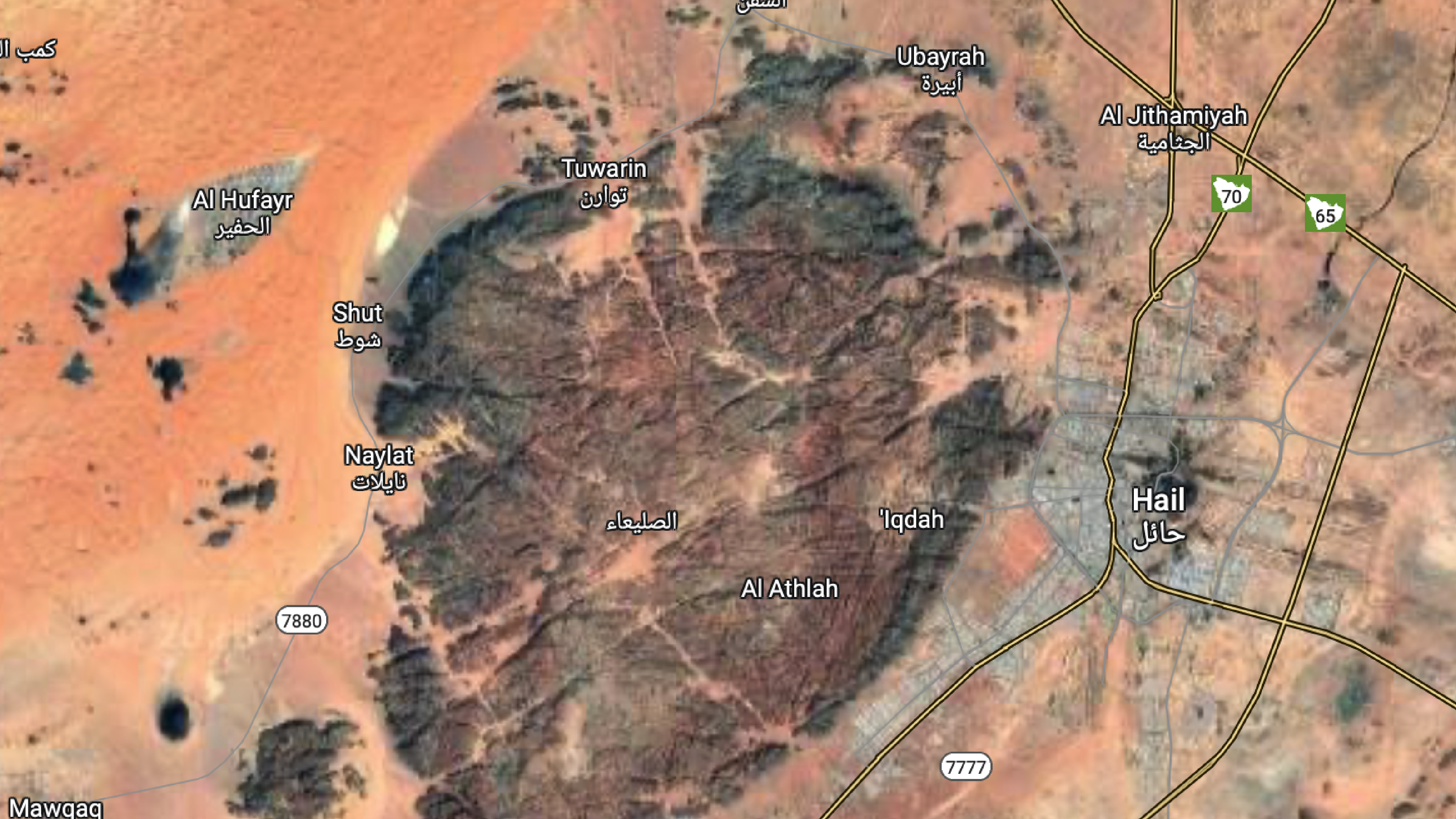 خريطة توضح منطقة توارن، «الجزء الغامق» 