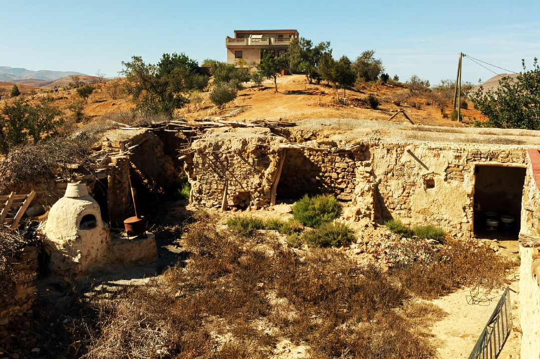  أطلال منزل جدة الكاتبة بإحدى مناطق الريف