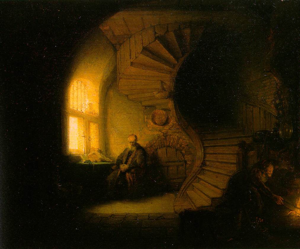 The Philosopher in Meditation by Rembrandt