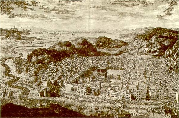 Engraving of Mecca by Berthault