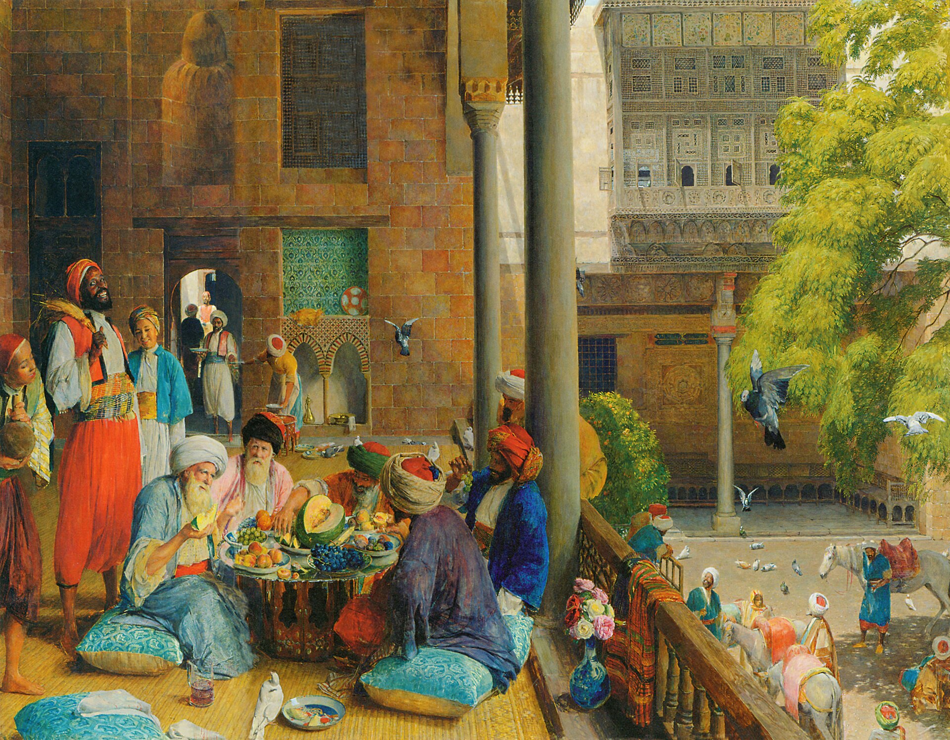 he midday meal, Cairo by John Frederick Lewis