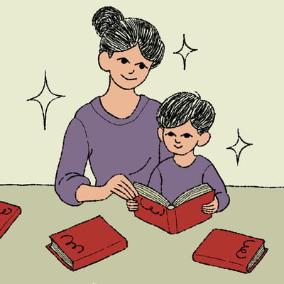 أمي هي المرأة القارئة 📖