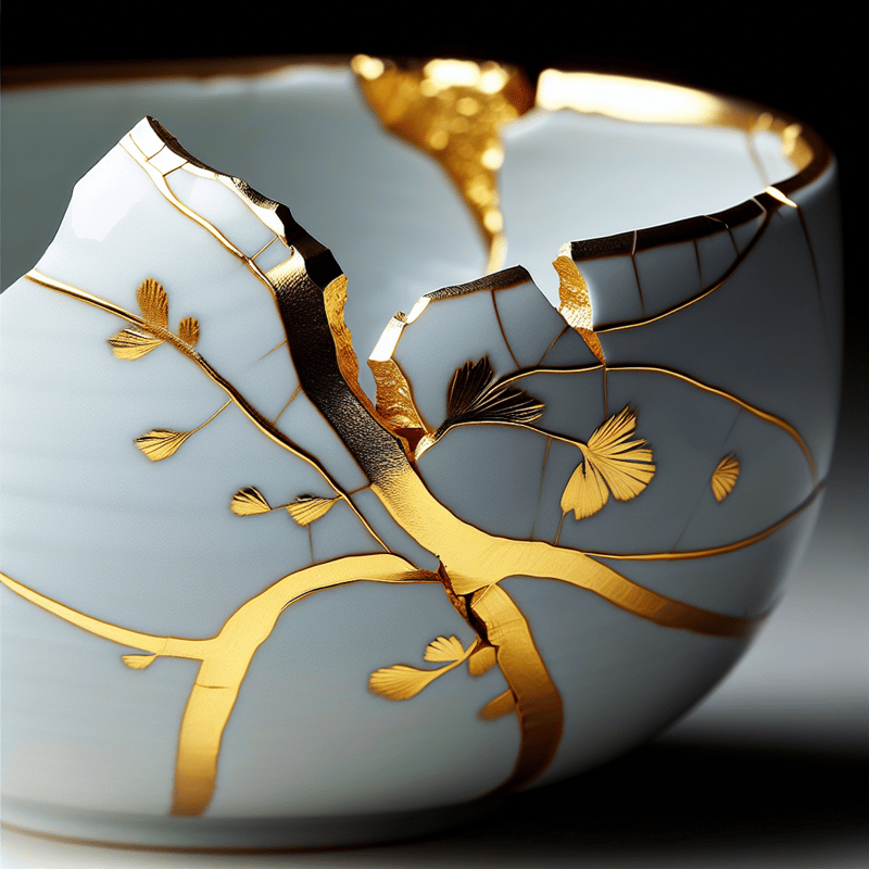 الذهب في الشقوق✨